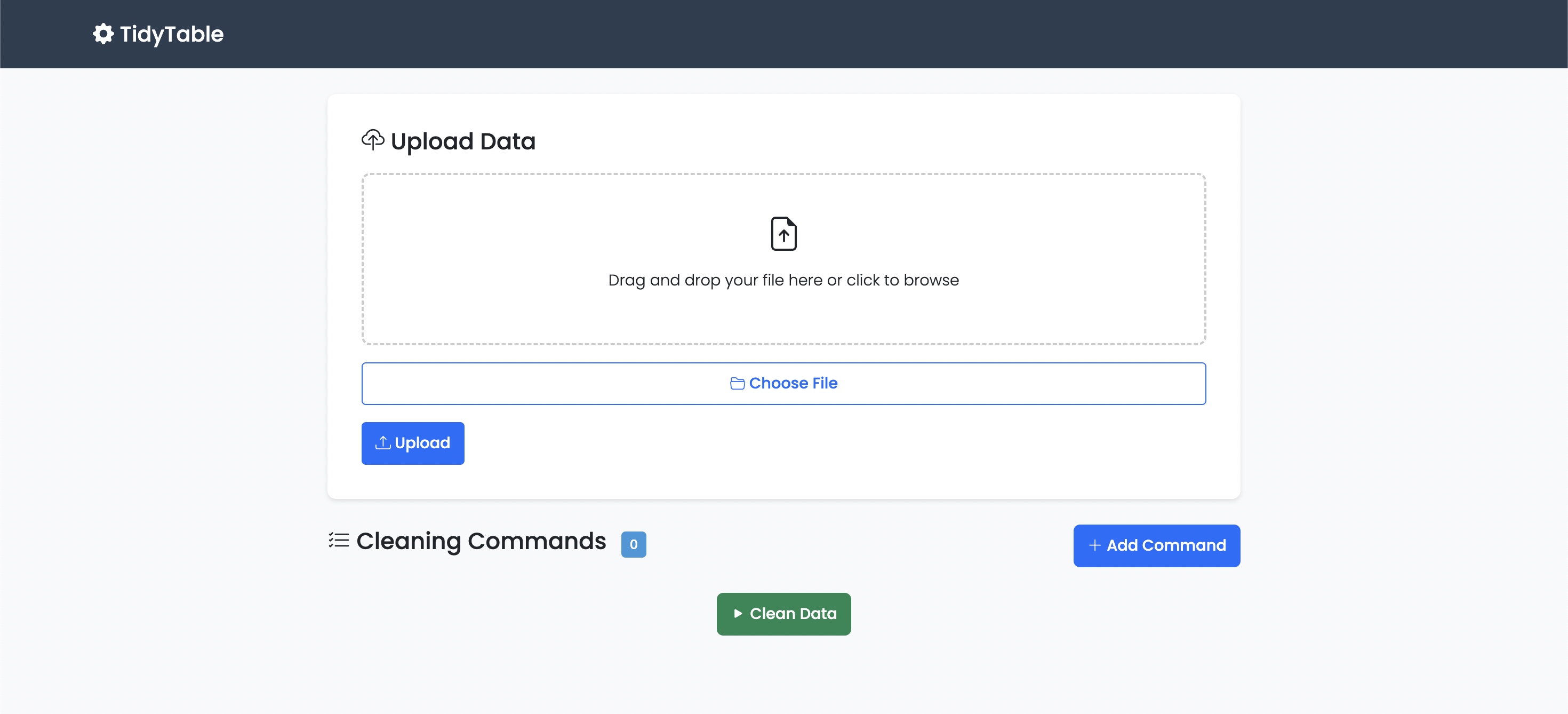 TidyTable: Data Cleaning Automation Tool